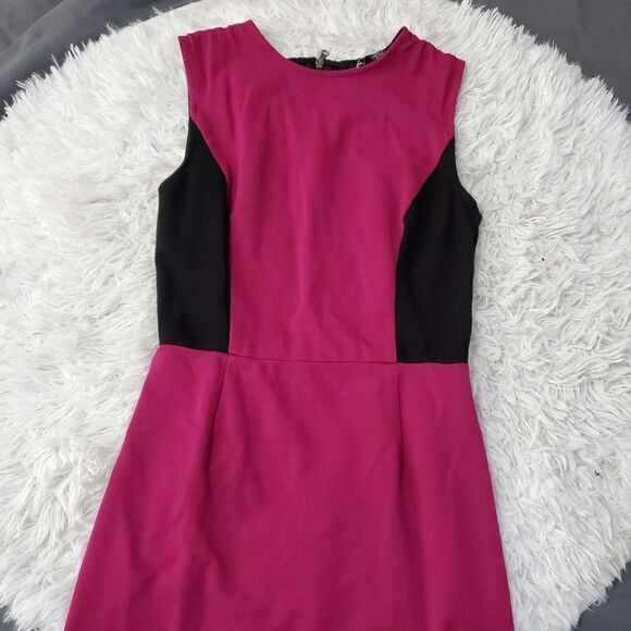 Kenneth Cole Womens Dress Size 0 Pink Stretch Round Neck Classic Evening Sheath - Picture 5 of 6